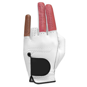 Gants de golf en promotion, couleur blanche, entièrement en cuir PU, antidérapants, pour main gauche ou droite, avec design et taille personnalisés. - Product Image 2