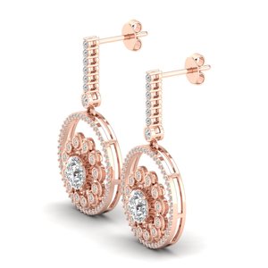 REYES Round Brilliant Cut 2.51 Carat Moissanite <b>Dangle</b> Drop <b>Earrings</b> Customize Design 925 Sterling <b>Silver</b> Fine Jewelry <b>Earrings</b> - Product Image 3