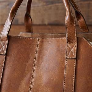 Sac de transport pour bois de chauffage en cuir véritable et bois, robuste, fait main, portable, pour foyer extérieur, LWC-0070 - Product Image 6