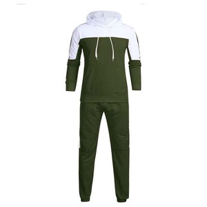 Ensemble décontracté deux pièces pour homme : survêtement hiver épais avec sweat à capuche et pantalon, 100 % coton, couleur unie, écologique - Product Image 5