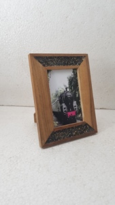 Piedra de Amatista con Marco de Madera, Decoración de Pared, Espejo de Pared, Artículos de Decoración para el Hogar, Diseño de Interiores - Product Image 4