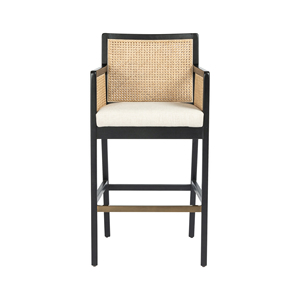 <b>Industrial</b> <b>Style</b> Bar Stool for Indoor and Outdoor Use with Solid Teak Wood Frame for Cafe, Bar and Restaurant Furniture - Product Image 6