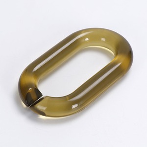 <b>Large</b> Transparent Resin Oval <b>Decorative</b> Chain Link Hanging Accent for Modern Luxury Home <b>Wall</b> <b>Decoration</b> - Product Image 1