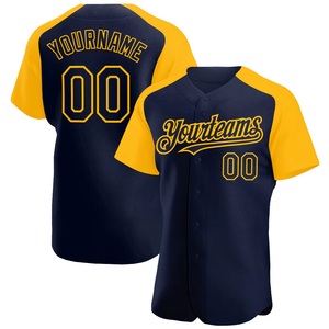 Camiseta de Béisbol Personalizada en Amarillo Marino con Nombre del Equipo y Número, Impresión en Serigrafía, Manga Corta, Corte Regular para Hombre, Ropa para Adultos - Product Image 1