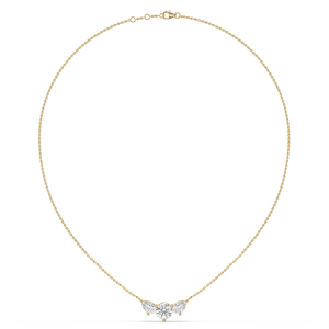 Pendentif personnalisé pour femme avec 2 diamants de laboratoire de 90 carats, or 14 carats ou 10 carats, taille poire brillante, certifié IGI, unique, léger et tendance - Product Image 4