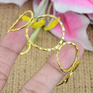 Handmade Brass Geometric Cuff <b>Bracelet</b> Hammered Gold Filled Open Circle Bangle Adjustable <b>Boho</b> Brass <b>Bracelet</b> Minimalist - Product Image 1