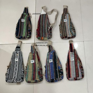 กระเป๋าเป้สะพายหลังผ้าฝ้ายแบบหูหิ้วคู่พิมพ์ลายตัวละครสไตล์อินสไตล์สำหรับชายหาด - Product Image 1