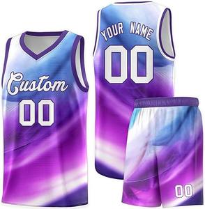 Ensemble d'uniformes de basket-ball personnalisés avec impression de nom et de numéro, tissu respirant pour clubs, écoles et ligues - Product Image 4