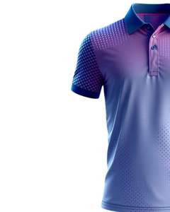 Mens Purple Blue Polo <b>Shirt</b> Short Sleeve Breathable Sportswear Digital Printed <b>Collared</b> <b>T</b> <b>Shirt</b> For Summer Casual Daily Wear Pro - Product Image 2
