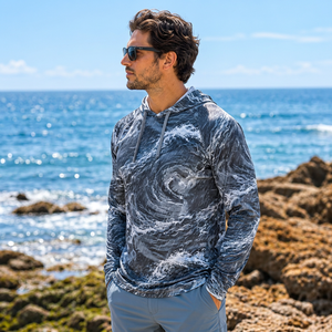 Hoodie de pêche pour homme UPF 50, vêtements de sport, articles de pêche - Product Image 1