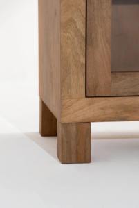 Elegant Solid Wood Two Door <b>Storage</b> <b>Sideboard</b> Cabinet Designed for Bedroom Kitchen Dining Room and Contemporary Interior Spaces - Product Image 5