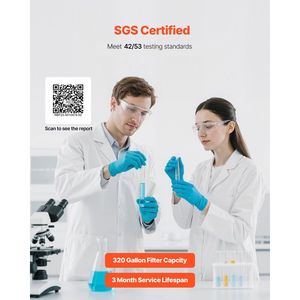 Filtro Acqua Intelligente da Rubinetto in Fibra di Carbonio, Purificatore Verticale per Lavello, Rimuove Cloro e Piombo, 1 Filtro Incluso - Product Image 6