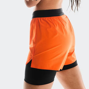 Pantalones Cortos Deportivos 2 en 1 Transpirables para Mujer, con Cordón en la Cintura, de Secado Rápido, para Tenis, Gimnasio y Entrenamiento, con Bolsillos - Product Image 3