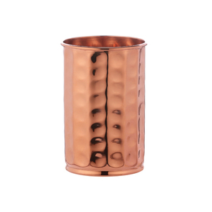 Vaso de Cobre Pulido Espejo Premium con Diseño Martillado, Vaso de Cobre Sólido para Reforzar la Inmunidad y Desintoxicar, Personalizable, Ayurvédico - Product Image 2