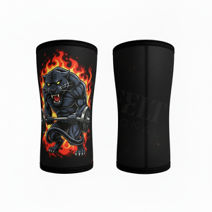 Fitness Weightlifting <b>Knee</b> Sleeve Custom Panther Design for Men Durable Support Compression Lifting 5mm Thickness <b>Knee</b> Sleeve - Product Image 5