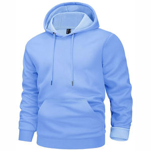 Sudadera con capucha informal de lana para hombre, de manga larga, color sólido, diseño gráfico, estilo urbano, para invierno. - Product Image 1