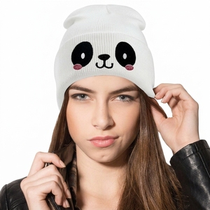 Custom Knit <b>Camo</b> Sequin Embroidery Unisex Beanie Hat Winter Warm Acrylic Skull <b>Cap</b> Folded Cuff Cycling Daily Outdoor Casual - Product Image 1