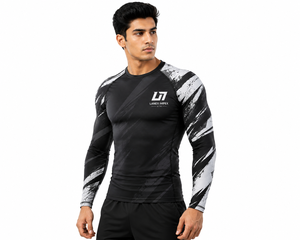 <b>Men</b>’s Long Sleeve <b>Compression</b> <b>Shirt</b> Athletic Base Layer Rash Guard Gym Workout Running Training Fitness Custom Sublimation Sport - Product Image 1