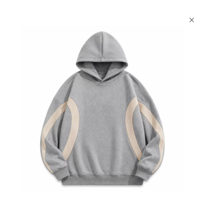 เสื้อฮู้ดดี้ผ้าฟลีซทรงโอเวอร์ไซส์สำหรับผู้ชายและผู้หญิง สวมใส่สบายในฤดูหนาว แบบเรียบสีพื้น ย้อมสีแบบเป็นมิตรต่อสิ่งแวดล้อม ชายเสื้อโค้งมน ปักโลโก้ได้ตามต้องการ คอกลม - Product Image 1