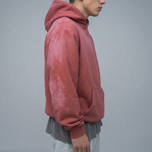 Sudaderas con capucha personalizadas para hombre, de tejido grueso y cómodo, con efecto descolorido por el sol, 100% algodón, forro polar, talla grande. - Product Image 5