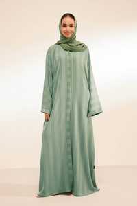 Modern Modest Abaya <b>For</b> Women Floor Length <b>Long</b> Sleeve Solid Color Lightweight Polyester <b>Dress</b> Daily Wear Middle East Style - Product Image 4