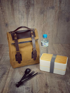 กระเป๋าใส่อาหารกลางวันแบบผ้าใบหนังสั่งทำพิเศษ กระเป๋าเก็บความเย็นแบบหิ้ว ใช้ซ้ำได้ ผู้จัดจำหน่าย LCLB-0029 - Product Image 3