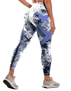 Pantalones Deportivos de Cintura Alta para Mujer, Estilo Europeo Americano, Leggings de Yoga con Estampado Nuevo, Talla XL, Ropa Deportiva Ajustada - Product Image 3