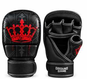 Guantes de MMA TANVEX INTERNATIONAL Negros de Cuero PU con Cierre de Tirón, Diseño Digital, Transpirables y Elásticos para Artes Marciales - Product Image 4