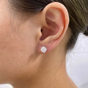 Classic Round Brilliant Cut Lab Grown Diamond Stud <b>Earrings</b> IGI Certified 2ct 4 Prong 10K 14K 18K Gold Women <b>Fine</b> <b>Earring</b> Studs - Product Image 2