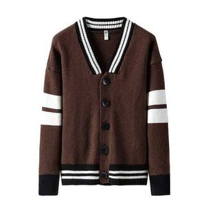 Men's Autumn <b>Cardigan</b> <b>Sweater</b> Single Button V-neck Polyester/Cotton High Quality Anti-Wrinkle Quick Dry - Product Image 5