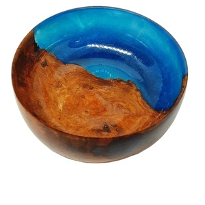 Cuenco hecho a mano al mejor precio, resina decorativa y madera, ensalada de arroz, vajilla creativa de resina para frutas, Decoración de mesa a la venta - Product Image 1
