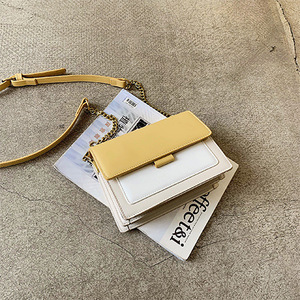 Bolso de moda para mujer, de cuero genuino, color sólido, pequeño, cuadrado, bandolera, textura PU, bolso de mano informal. - Product Image 6