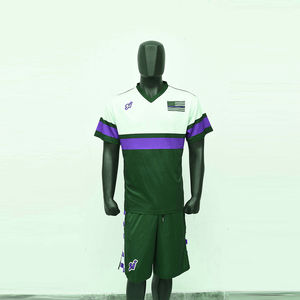 Nouvel ensemble décontracté deux pièces pour homme : T-shirt à manches courtes et short imprimés par sublimation en coton avec contraste de couleurs – Nouvelle collection - Product Image 2