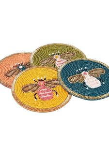 Elegant new handmade <b>Christmas</b> day Glass Beaded <b>Coasters</b> Beads <b>Placemat</b> Luxurious Glass Beaded Table <b>Coasters</b> from India - Product Image 5