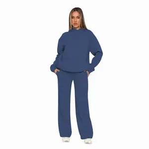 Nueva Llegada Otoño/Invierno Sudadera con Capucha de Manga Larga de Color Sólido, Traje Casual a la Moda para Mujer - Product Image 5