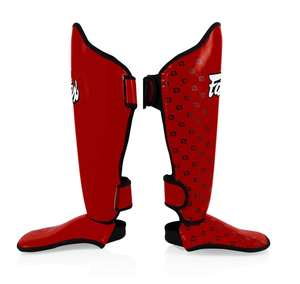 Protège-tibias professionnels de haute qualité en cuir véritable Fairtex pour entraînement de Muay Thai et de kick-boxing - Product Image 6