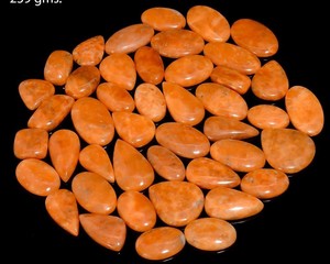 Lote de Cabujones de Aventurina Naranja Mixta, Piedras Preciosas Naturales Naranja Pulidas, Piedras Sueltas al por Mayor para Fabricación de Joyería - Product Image 3