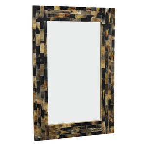 Premium 24 x 36 Inch Horn <b>Mirror</b> | Large Rectangular Natural Horn Frame <b>Wall</b> <b>Mirror</b> | Luxury Decorative <b>Mirror</b> <b>for</b> Living Room - Product Image 1
