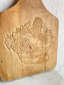 Chic Acacia Wood Carving Chopping Board Hand Engraved Fruit <b>Basket</b> Design Thick Durable Surface Food Safe Kitchen Serving Board - Product Image 3