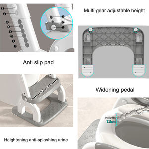 Hoge Kwaliteit Baby Producten Opvouwbare Verstelbare Hoogte Kids Training Wc Ladder Anti Slip Maken Baby Onafhankelijkheid Toiletladder - Product Image 2