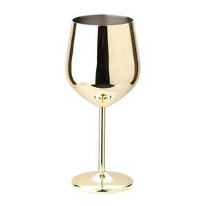 Copa de Vino Skies Trader WH250, Elegante, de Acero Inoxidable Dorado, para Flauta, Metal Plateado de Lujo, Irrompible, con Tallo, para Brindis - Product Image 2