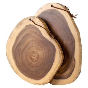 Planche à découper irrégulière en bois d'acacia, planche à découper en bois pour la dinde, la viande, le barbecue, la plus grande planche à découper en bois pour boucher - Product Image 1