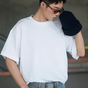 Camiseta de Hombre de Alta Calidad con Logotipo Personalizado, Tejido Transpirable, 100% Algodón, Cuello Redondo, Lisa, Ecológica, Estilo Urbano - Product Image 4