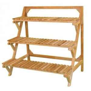 Support d'angle pour plantes en WPC, étagères multi-niveaux, pour l'intérieur et l'extérieur, support de présentation pour pots de fleurs, imperméable, décoration de la maison - Product Image 3