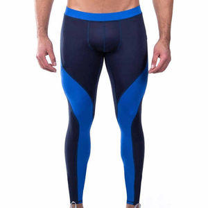 Leggings de Compresión Largos para Hombre KATBROS INDUSTRY, Azul Marino, Bolsillo Lateral, Cintura Elástica, Material Spandex/Nylon, Logotipo en la Cintura - Product Image 6