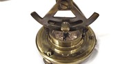 T. Jones Co. Ltd. Polished Vintage Brass Alidade Telescope with Compass Table Decor Antique Nautical Instrument Model 6 Inches