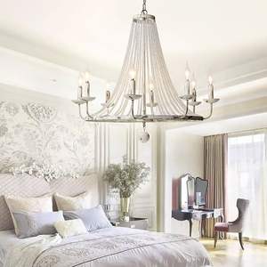 Luci a forma di candela a forma di candela con accenti in metallo lampadario a ruota di cristallo chiaro a forma di crilite - Product Image 3