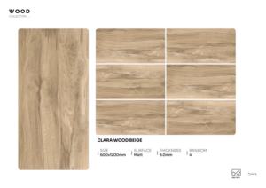 Azulejos de porcelana con acabado mate de alta calidad, colección de madera, 600X1200, aspecto de madera natural, azulejos para pisos y paredes para interiores de primera calidad - Product Image 3