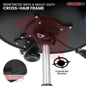 5 Core <b>Drum</b> Throne w Backrest 4" Padded Stool Airlift 25" Adjustable Drummer Stool 441Lb Capacity - Product Image 5