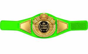 Cinturón de Campeonato Personalizado, Verde, de Cuero PU, Chapado en Oro y Plata, para Lucha Libre, Boxeo, Jiu-Jitsu, Karate, Transpirable, Unisex, Duradero - Product Image 4